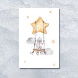 Poklon Dobra Ideja Set tri drvene slike za dječju sobu – Zeko, 22x33 cm | shoptok.hr