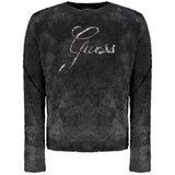 Guess Jeans pulover za djevojčice s vezom i &amp;scaron;ljokicama crni Slike