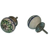  Gumb za pohištvo HC-131 (Vrsta pohištvenega ročaja: Gumb, Premer: 40 mm, Bele barve/zelene barve) | Shoptok.si