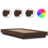  Okvir krevet s LED svjetlima 75x190 cm od konstruiranog drva | shoptok.hr