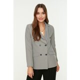 Trendyol Gray Button Blazer Jacket | shoptok.hr
