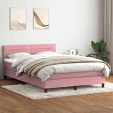 Box Spring krevet s madracem ružičasti 160x220 cm baršun | shoptok.hr