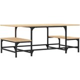  Stolić za kavu boja hrasta 100x50 5x40 cm konstruirano drvo | shoptok.hr