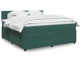Maison Chic Box spring postelja - Vzmetna postelja z vzmetnico temno zelena 180x200 cm žamet SL11290, (21905920) | Shoptok.si