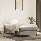 vidaXL Vzmetnica z žepkasto vzmetjo svetlo siva 90x210x20 cm žamet | Shoptok.si