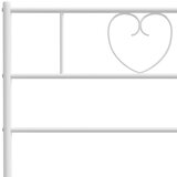 vidaXL Kovinski posteljni okvir z vzglavjem in vznožjem bel 75x190 cm | Shoptok.si