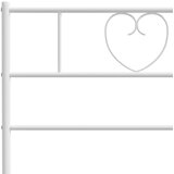 vidaXL Metalni okvir kreveta uzglavlje i podnožje bijeli 75x190 cm | shoptok.hr
