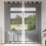 Voile zavjese s ušicama 2 kom crne 140x225 cm | shoptok.hr