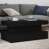  Klub stolić s LED svjetlima crni hrast 90x50x40 cm | Shoptok.si