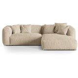 Micadoni Bež/krem kutna garnitura od bouclé tkanine (s desnim kutom) Martina – Home Cijene