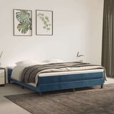 vidaXL Vzmetnica z žepkasto vzmetjo temno modra 160x220x20 cm žamet | Shoptok.si