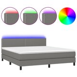  box spring s madracem LED tamnosivi 180x200 cm tkanina | shoptok.hr