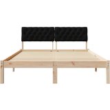  Okvir kreveta Smeđa i crna 150 x 200 cm Masivna borovina | shoptok.hr