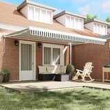 Tenda na uvlačenje antracit-bijela 4,5x3 m tkanina i aluminij | Eponuda.com