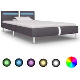  Za krevet od umjetne kože s LED svjetlom sivi 90 x 200 cm Cijene