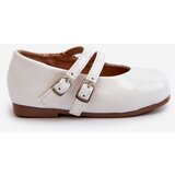 Boto White Patent Leather Children's Ballerina Flats with Straps Margenis | ePonuda.com