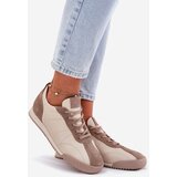 Laura Messi Ladies Leather Sports Shoes Beige 2935 | Shoptok.si