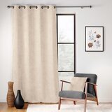 Douceur d intérieur Bež zavesa iz šenilje 140x260 cm Leo – | Shoptok.si
