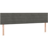 Maison Chic Posteljno vzglavje - Vzglavna omarica 2 kosa temno siv 90x5x78/88 cm žamet, (22077637) | Shoptok.si