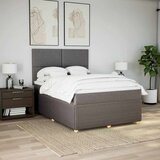  Krevet s oprugama i madracem smeđesivi 140x200 cm tkanina | shoptok.hr