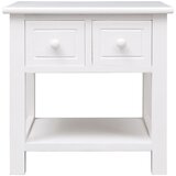 Furnova Stranska mizica bela 40x40x40 cm les pavlovnije, (21914536) | Shoptok.si