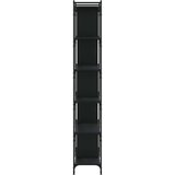  Regal za knjige sa 6 razina crni 76x32x192 cm konstruirano drvo | shoptok.hr