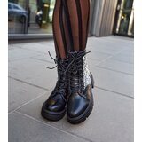 Gemre Black ankle boots with decorative inscriptions Cisneros | Shoptok.si