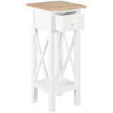  280057 Side Table White 27x27x65,5 cm Wood | shoptok.hr