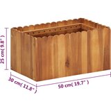  Vrtna posuda za sadnju od masivnog bagremovog drva 50x30x25 cm | shoptok.hr