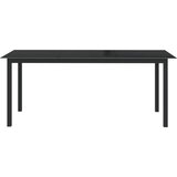 The Living Store Vrtna miza črna 190x90x74 cm aluminij in steklo - Vrtna Miza, (21467824) | Shoptok.si