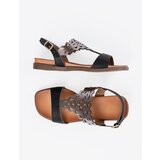 Sergio Leone Black sandals with openwork decorations | Shoptok.si