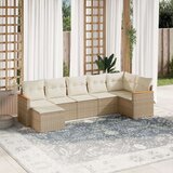  7-dijelni set vrtnih sofa od poliratana s jastucima bež | shoptok.hr