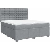  Krevet s oprugama i madracem svjetlosivi 200 x 200cm od tkanine | shoptok.hr