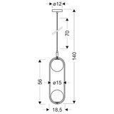  Visilica na sajli CORDEL 2xG9/28W/230V sjajni hrom | Eponuda.com