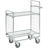 HelgeNyberg Mrežast voziček SERIJE 100, 2 polici, DxŠxV 930 x 460 x 1120 mm | Shoptok.si