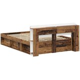  Okvir kreveta s pohranom s uzglavljem Staro drvo 150 x 200 cm | shoptok.hr
