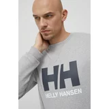 Helly Hansen Pamučna dukserica za muškarce, boja: siva, glatka, 34000-597