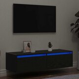 TV ormarić s LED svjetlima crni 100X35,5x25 cm | shoptok.hr