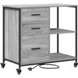 vidaXL Uredski ormar s kotačem Sivi hrast sonoma 76 x 41 x 72 cm | shoptok.hr
