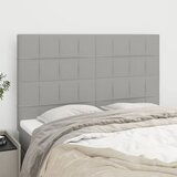 The Living Store Posteljno vzglavje 4 kosa svetlo siv 72x5x78/88 cm blago - Vzglavje, (21660191) | Shoptok.si