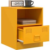 vidaXL Noćni ormarići 2 kom boja senfa 34 5 x 39 x 44 cm čelični | shoptok.hr