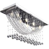 Bijeli Stropni Luster sa Svjetlucavim Staklenim Perlama 8 x G9 29 cm | shoptok.hr