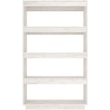 vidaXL knjižna omara za razdelitev prostora bela 80x35x135 cm borovina | Shoptok.si