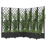  Vrtna sadilica s rešetkom crna 120 x 120 x 121,5 cm PP | Eponuda.ba
