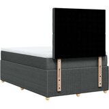 vidaXL Box spring postelja z vzmetnico temno siva 120x200 cm blago | Shoptok.si