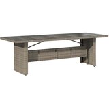  9-dijelni vrtni bistro set od poliratana s jastucima sivi Siva | shoptok.hr