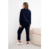 Kesi Włoski Buttery fabric set sweatshirt + pants navy | Shoptok.si