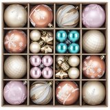  Set božićnih kuglica 88 kom. - RuŴićasta/zlatna/smeđa/tirkizna | shoptok.hr