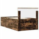  Krevet na dan s ladicama Dimnjeni hrast i crna 75 x 190 cm | shoptok.hr