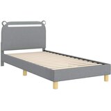 Krevet za djecu s uzglavljem Svjetlosiva 80 x 200 cm Tkanina | Eponuda.ba